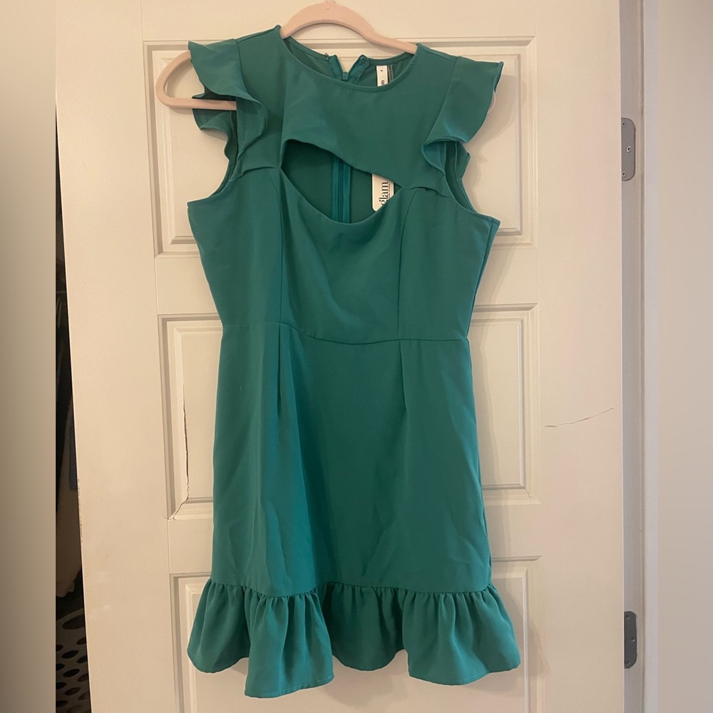 Glam Green Mini Dress
